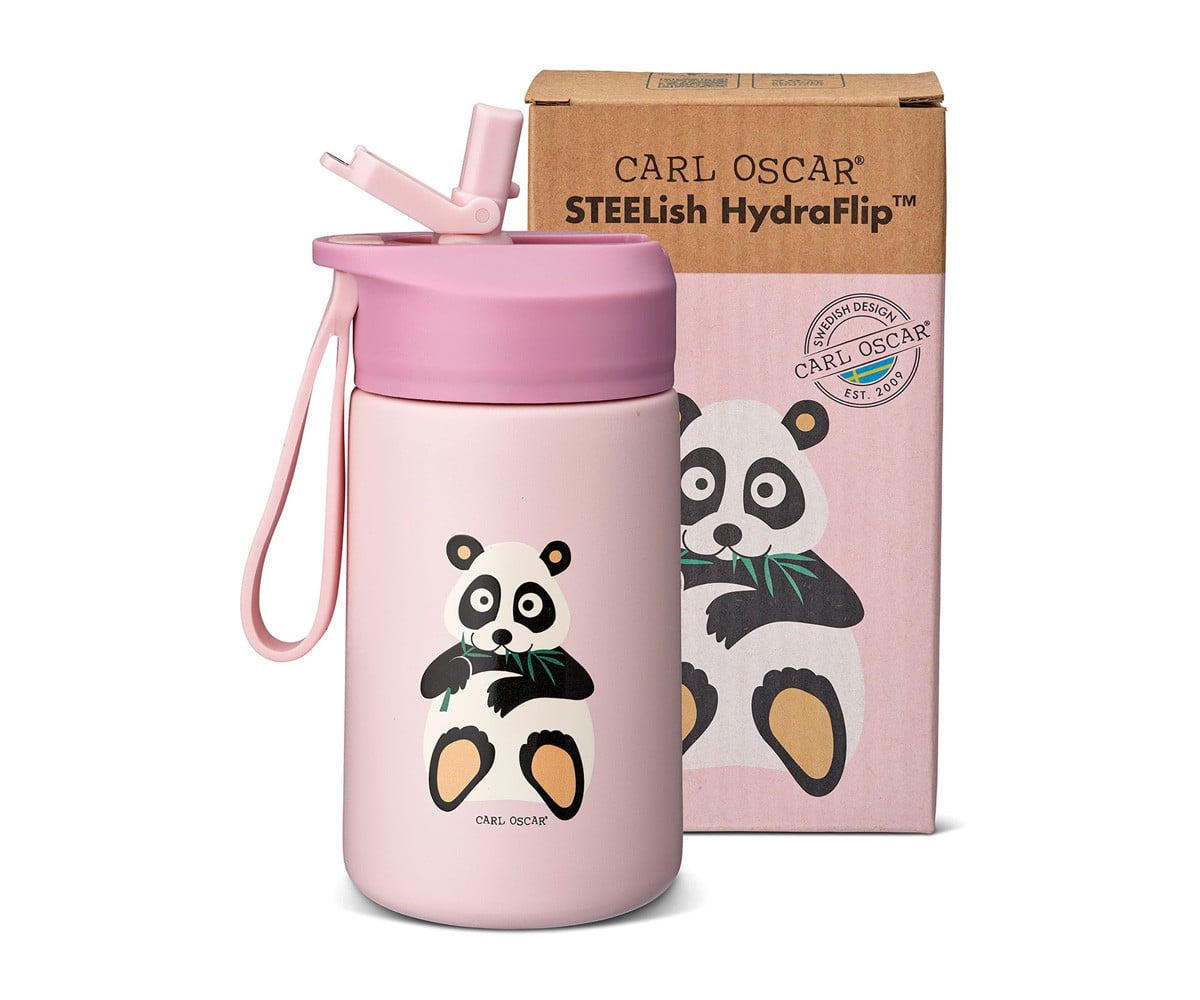 Botella de acero Steel HydraFlip 0,4 L - Panda Pink