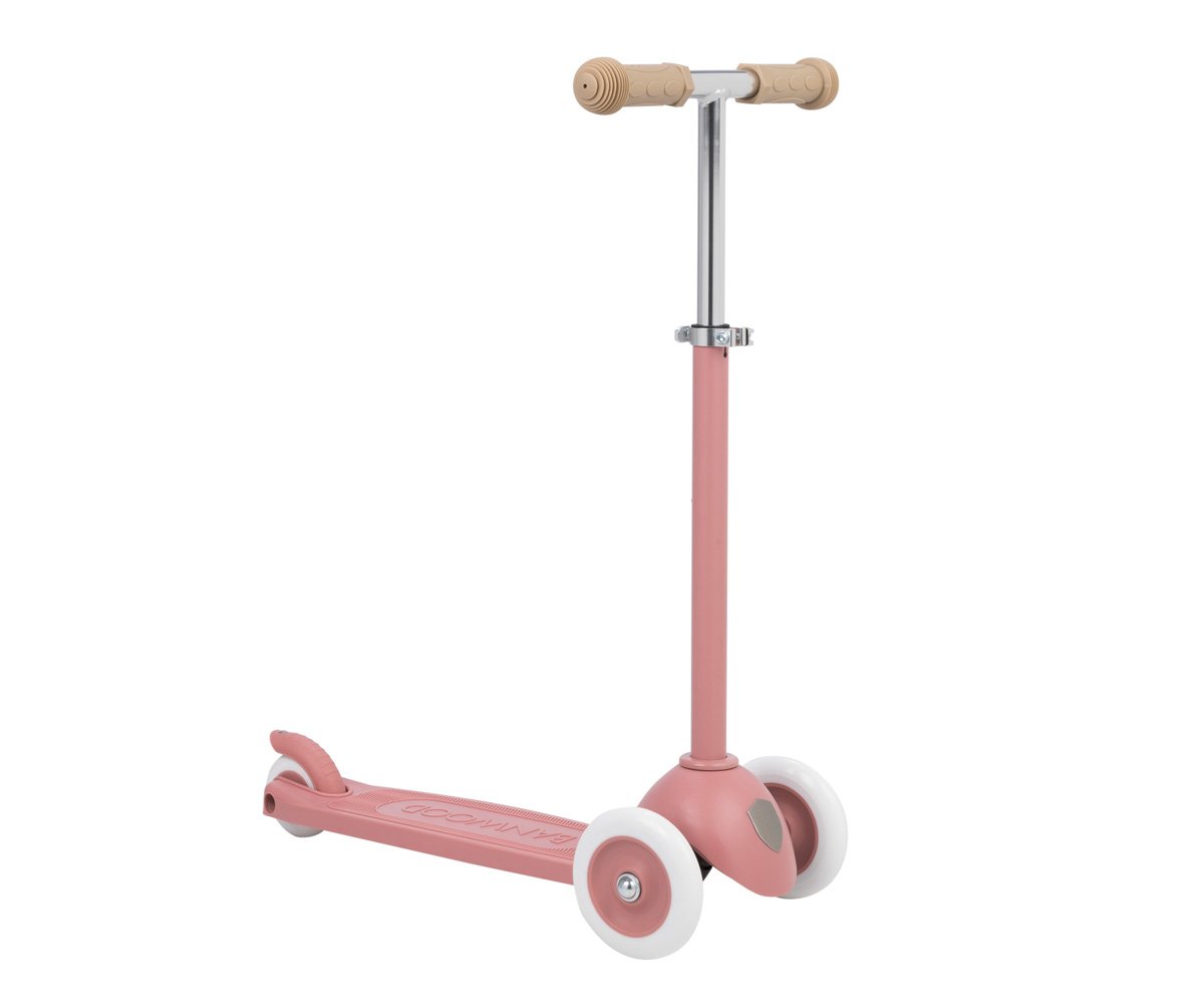 Patinete Banwood Eco + Cesta Pin & Ride Raspberry y Pines Magia