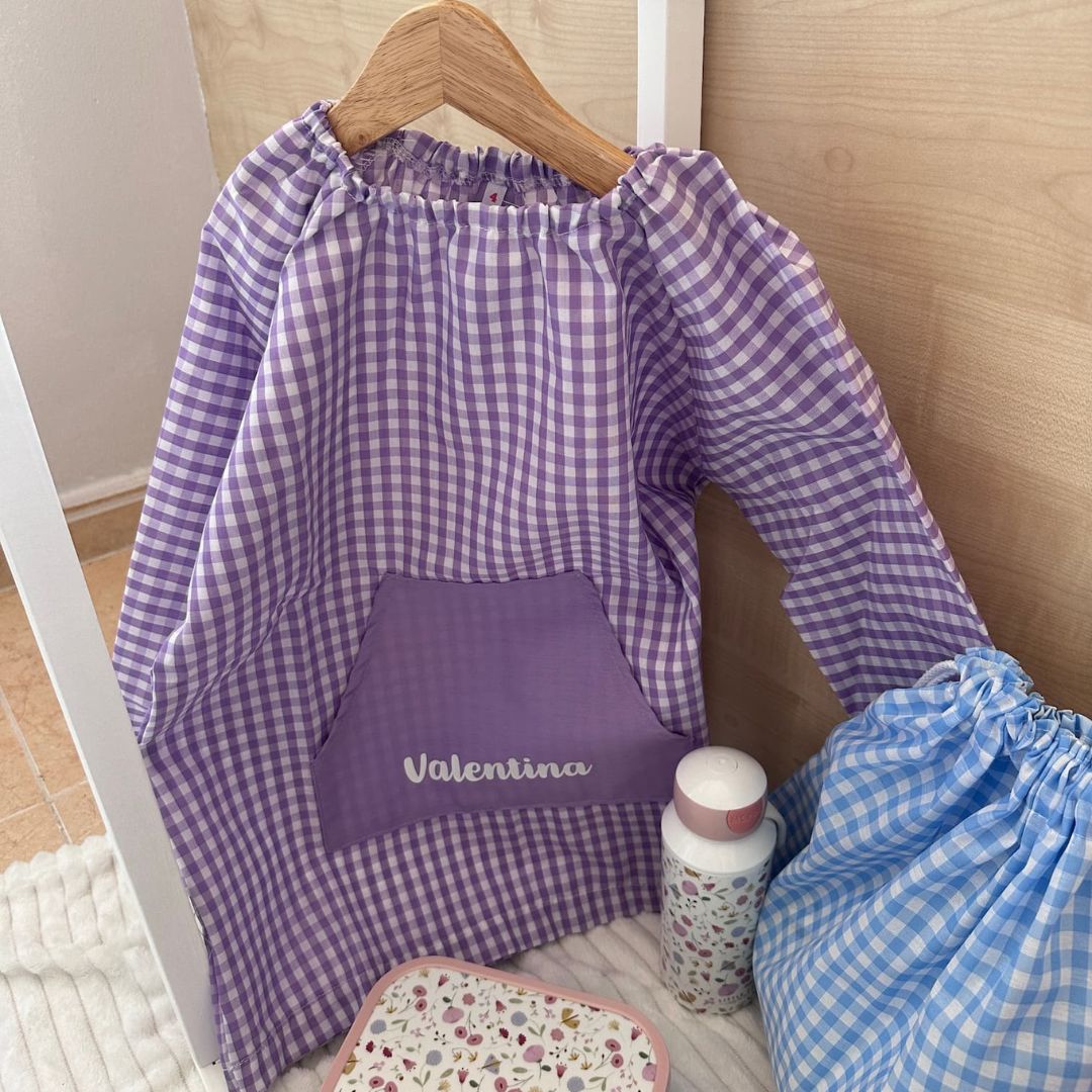 Babi con Bolsillo Central Vichy Celeste