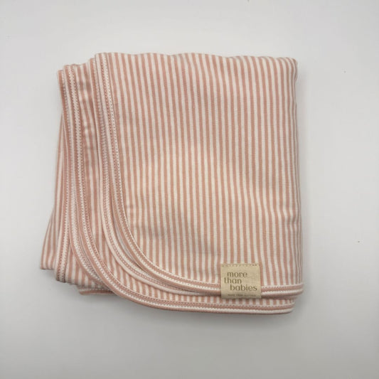 Manta Rayas Rosa Algodón Orgánico
