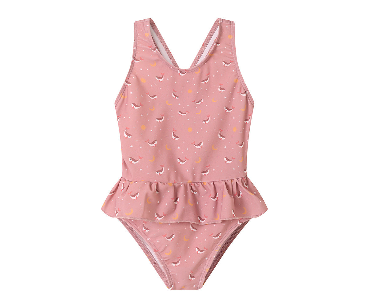 Bañador Cruzado con Volantes Whale Pink