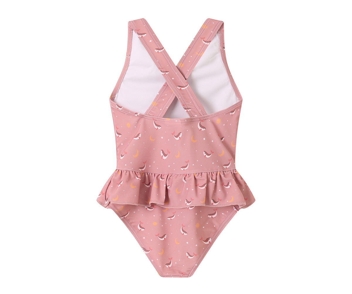 Bañador Cruzado con Volantes Whale Pink
