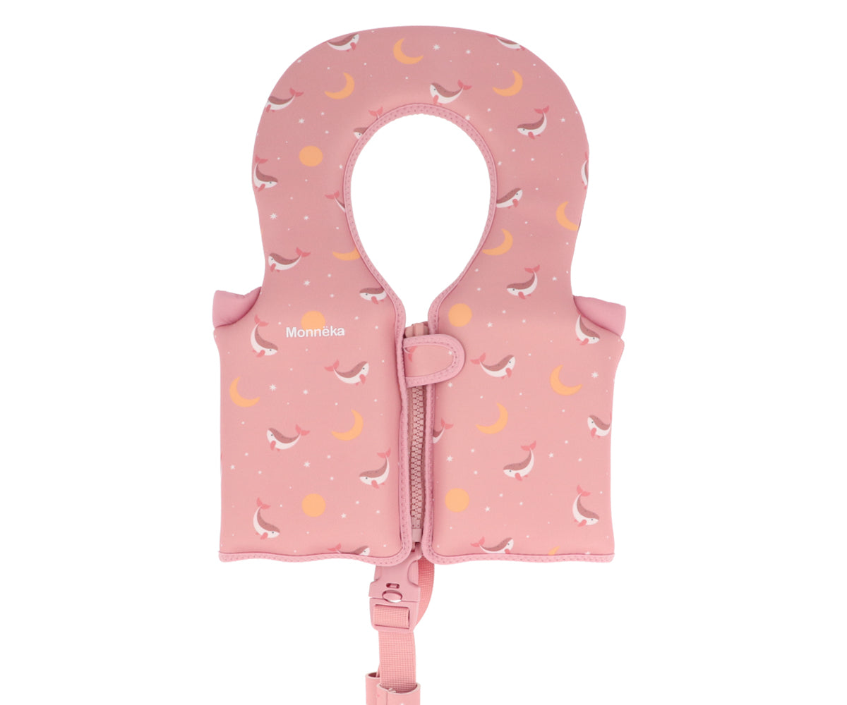 Chaleco Flotador Aprendizaje Whale Pink