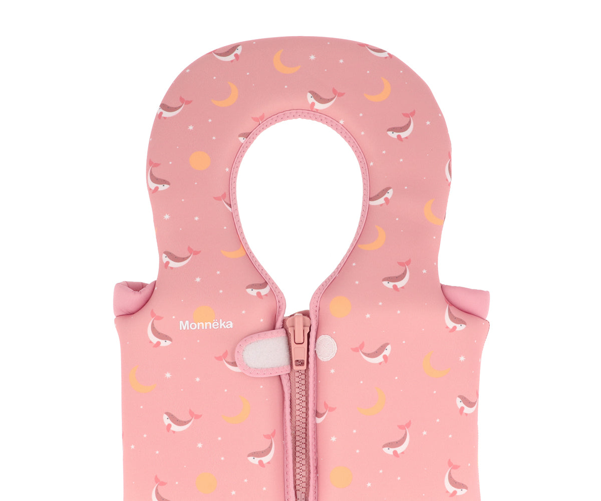 Chaleco Flotador Aprendizaje Whale Pink