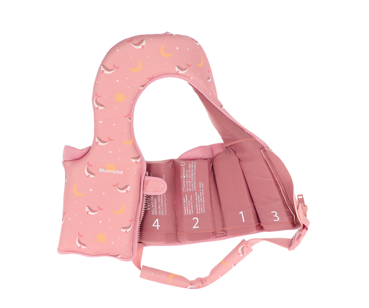 Chaleco Flotador Aprendizaje Whale Pink