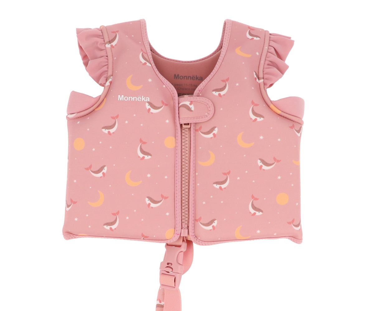 Chaleco Flotador Aprendizaje Whale Pink