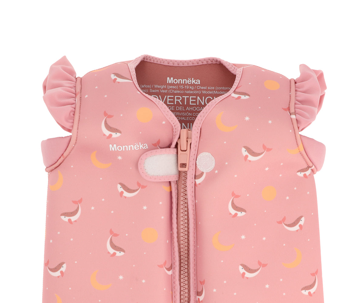 Chaleco Flotador Aprendizaje Whale Pink