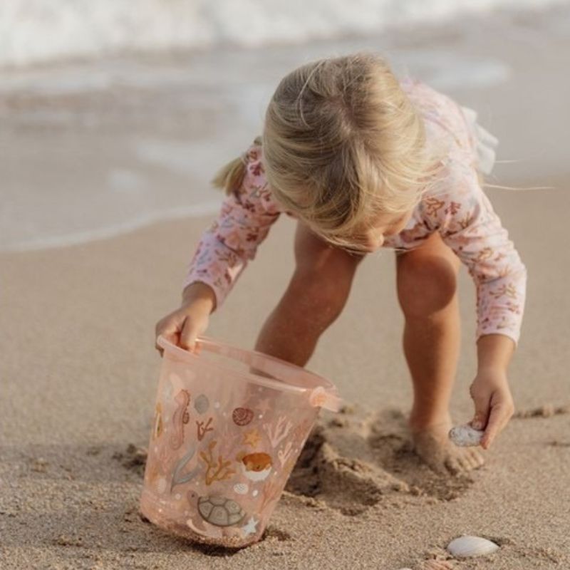 CUBO DE PLAYA 19 CM OCEAN DREAMS ROSA