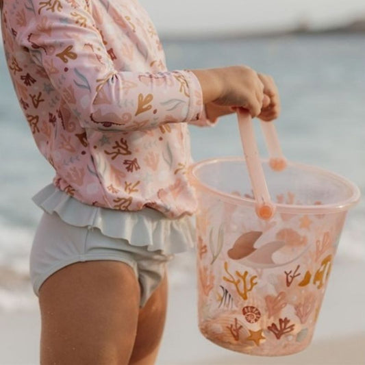 CUBO DE PLAYA 19 CM OCEAN DREAMS ROSA