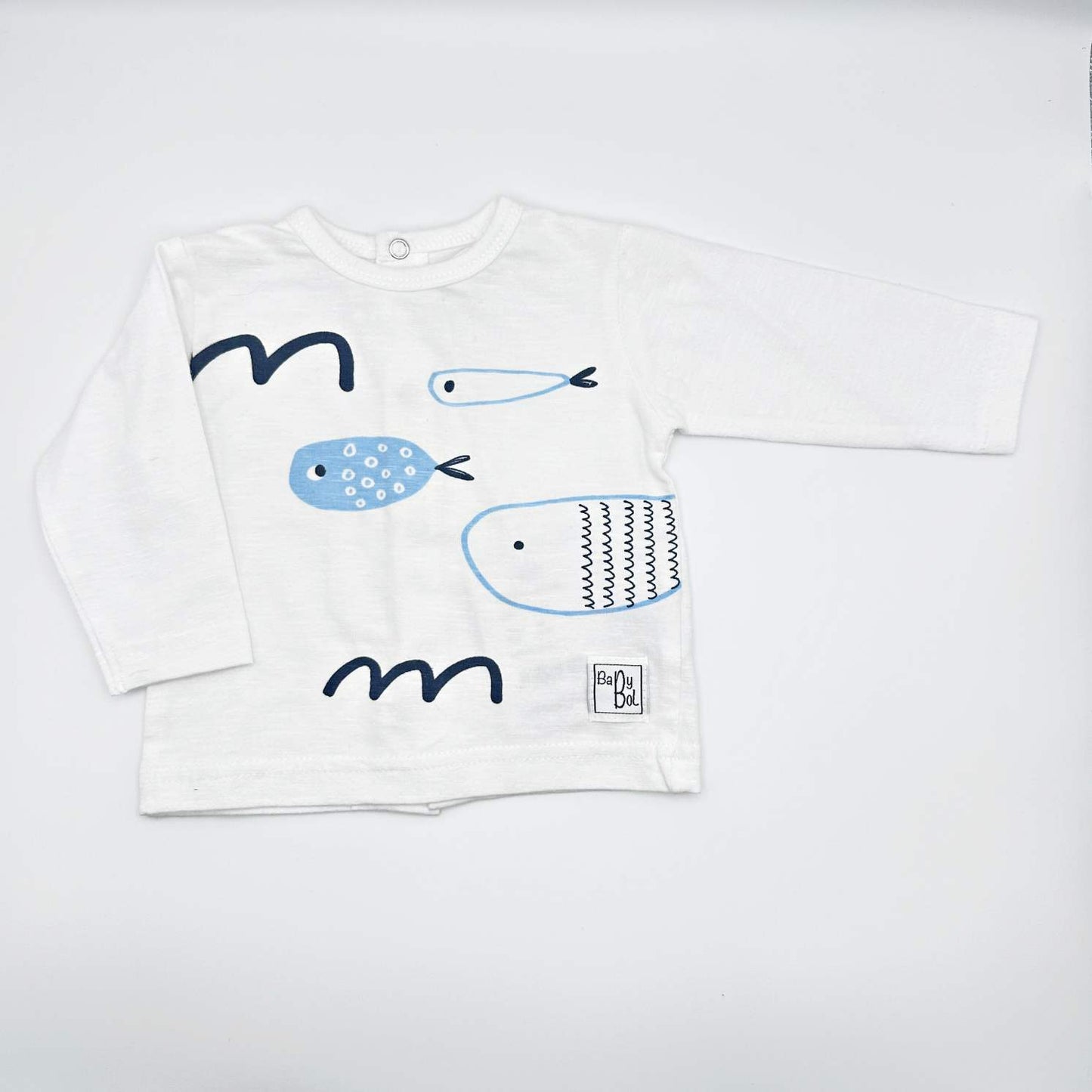 Conjunto polaina Fish azul y blanco