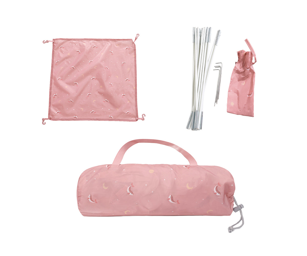 Carpa con Protector Antimosquitos Whale Pink