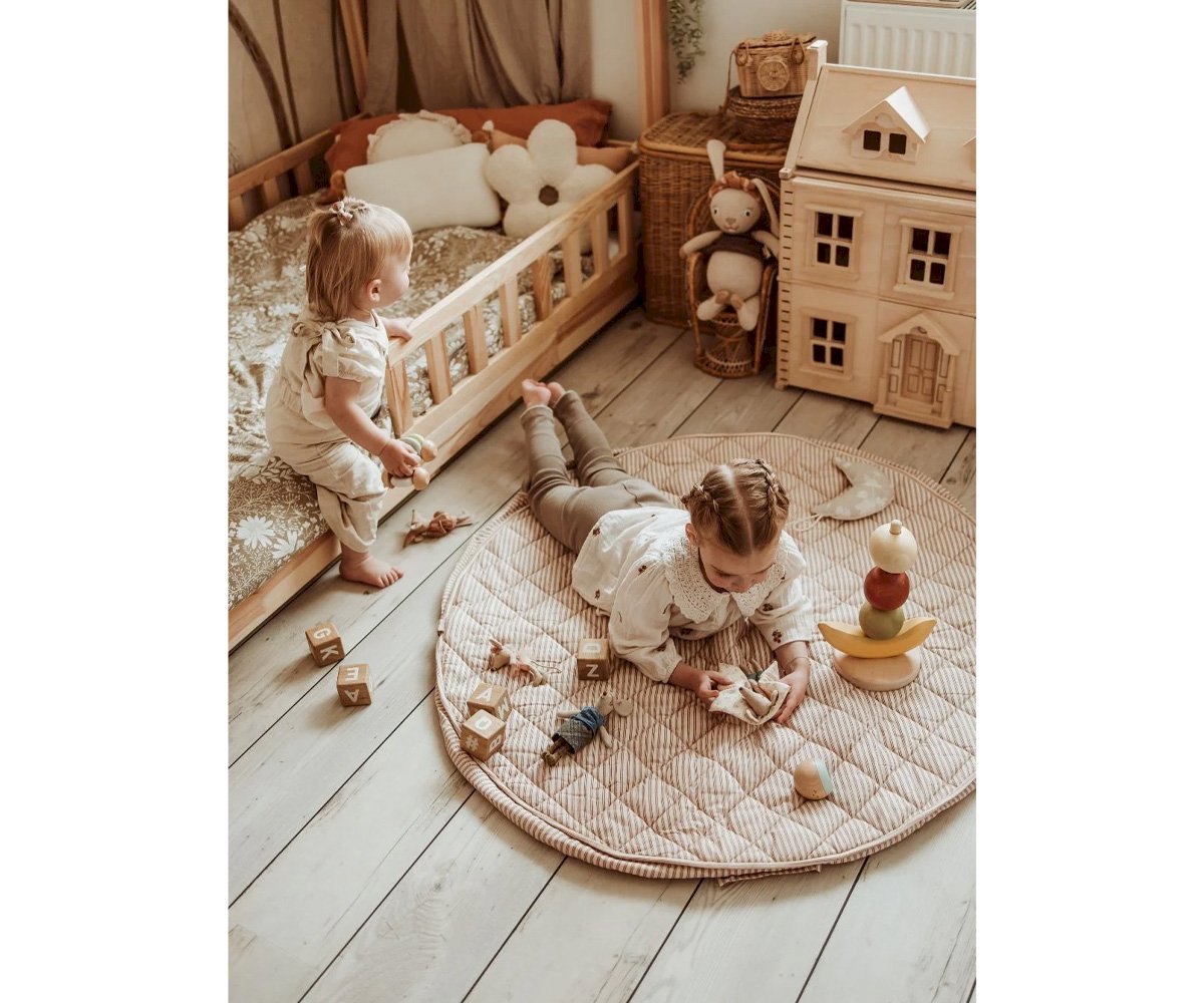 Saco Organic SOFT Reversible Play & Go Stripes Brown