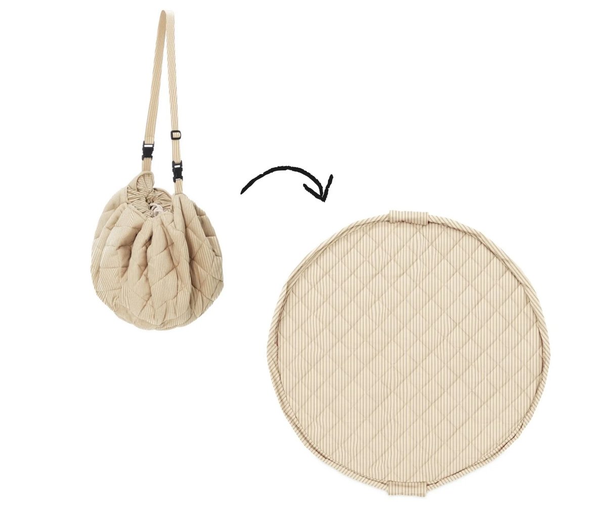 Saco Organic SOFT Reversible Play & Go Stripes Brown