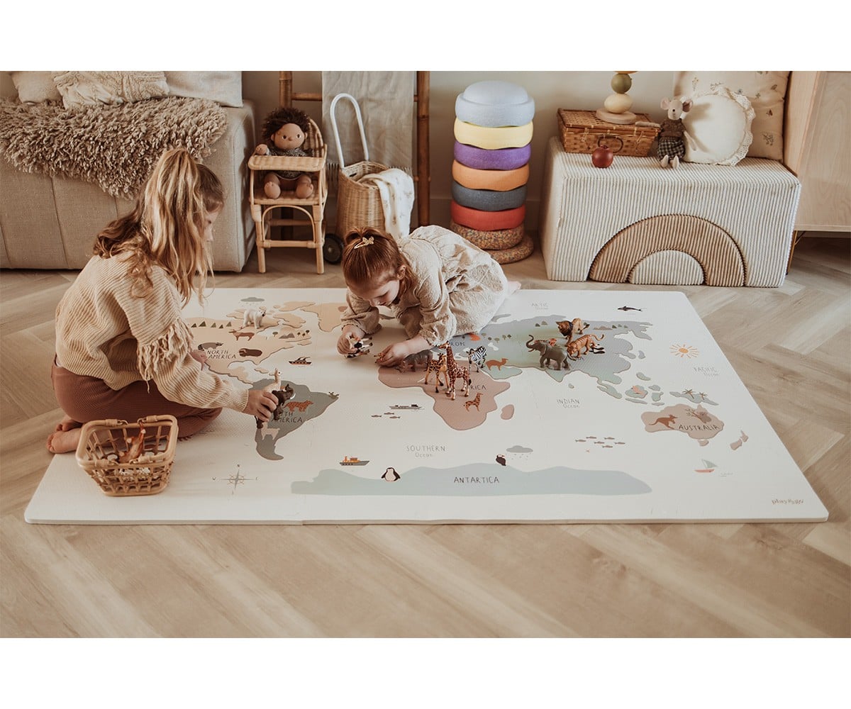 Alfombra de juegos Tiloo Puzzle Worldmap