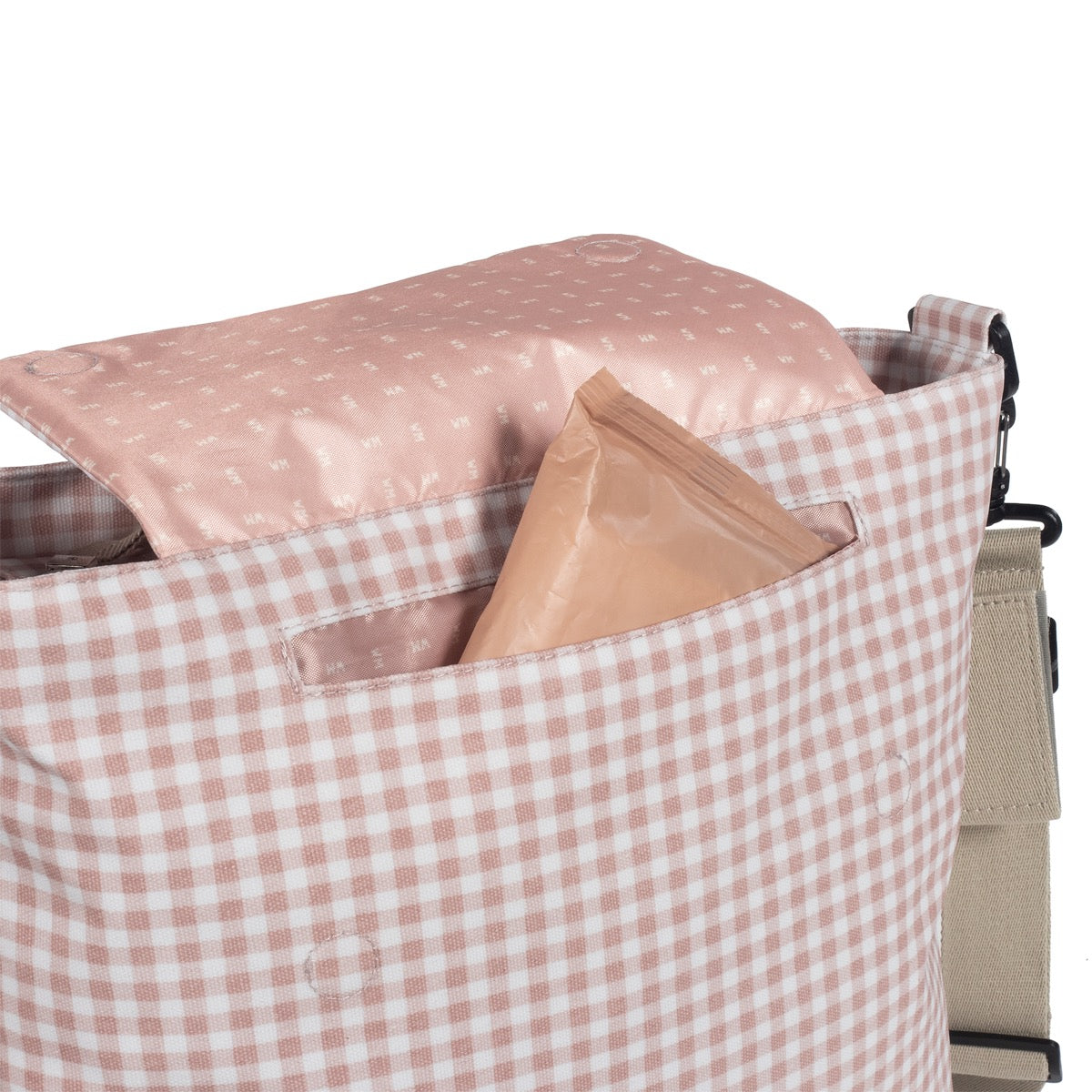 Bolsa Canastilla I Love Vichy Rosa
