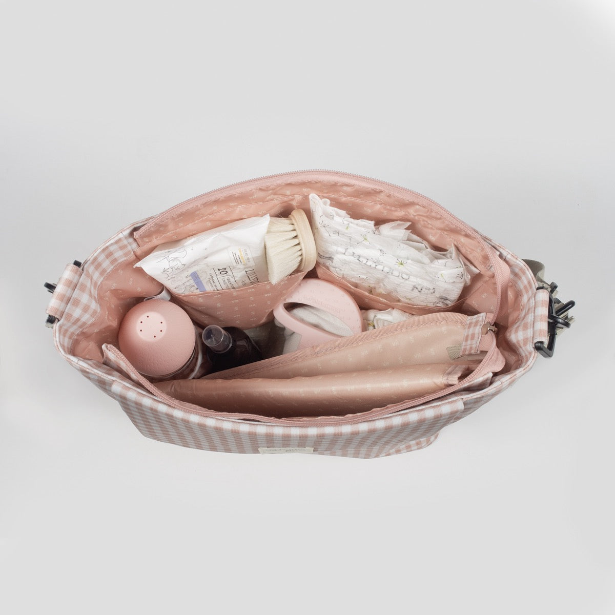 Bolsa Canastilla I Love Vichy Rosa