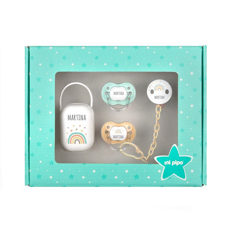 Cajita Mis Imprescindibles Arcoíris Soft Beige Personalizada