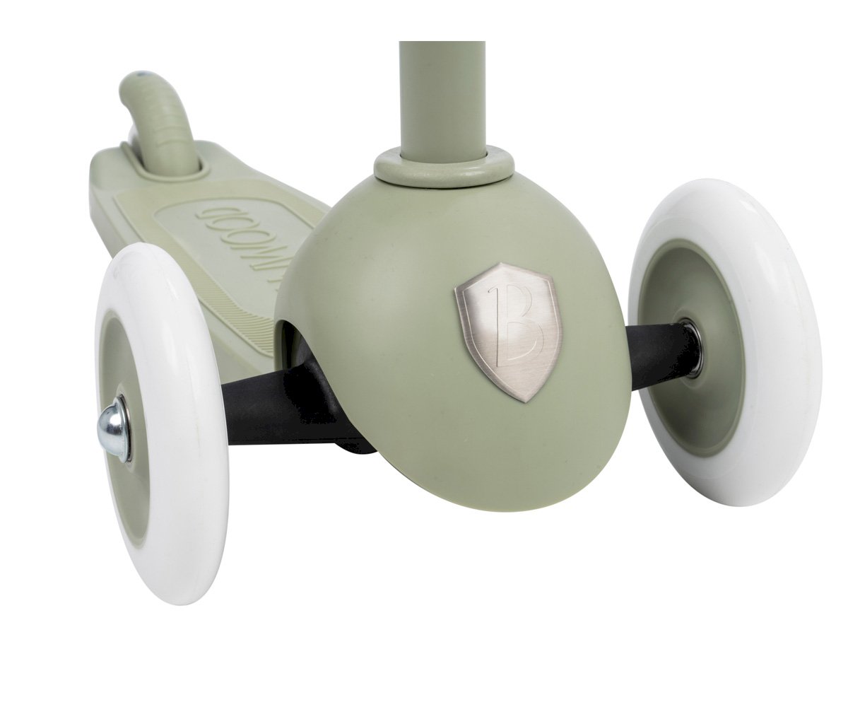 Patinete Banwood Eco + Cesta Pin & Ride Olive y Pines Dinosaurios