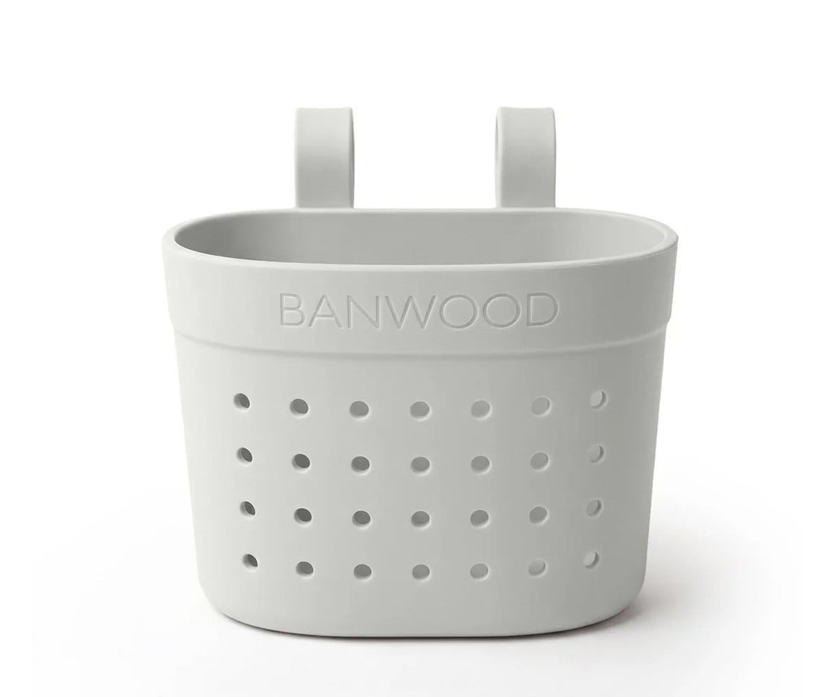 Patinete Banwood Eco + Cesta Pin & Ride Ivory y Pines Flores