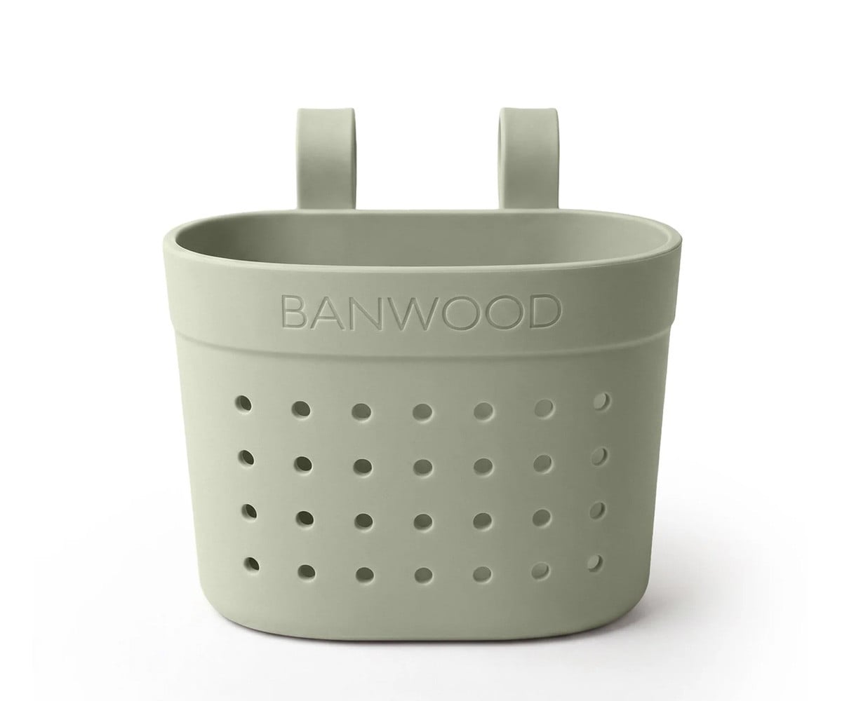 Patinete Banwood Eco + Cesta Pin & Ride Olive y Pines Dinosaurios