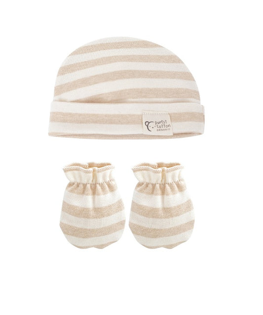 Pack gorro y manoplas PUREST RAYA ANCHA