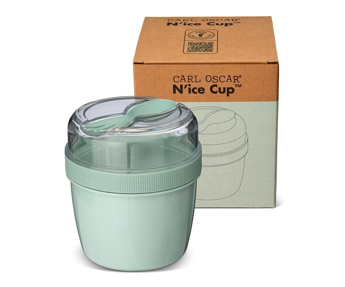 Fiambrera Snack N'ice Cup con Disco Refrigerante Green