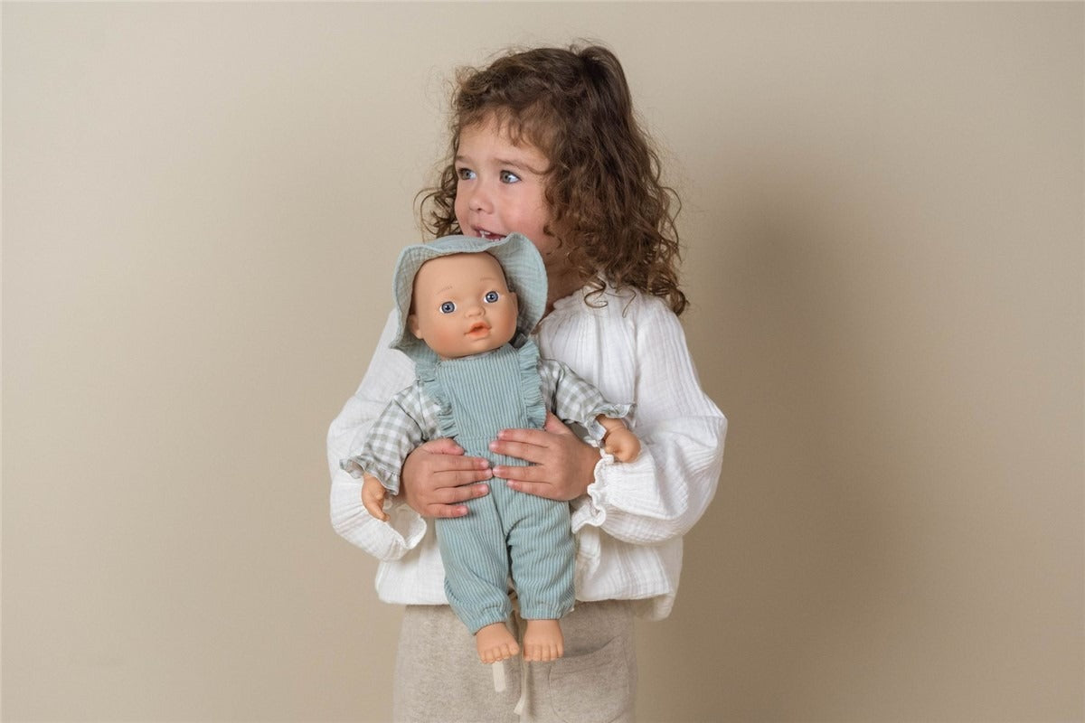 ROPITA DE MUÑECA VERDE CUADROS LITTLE DUTCH