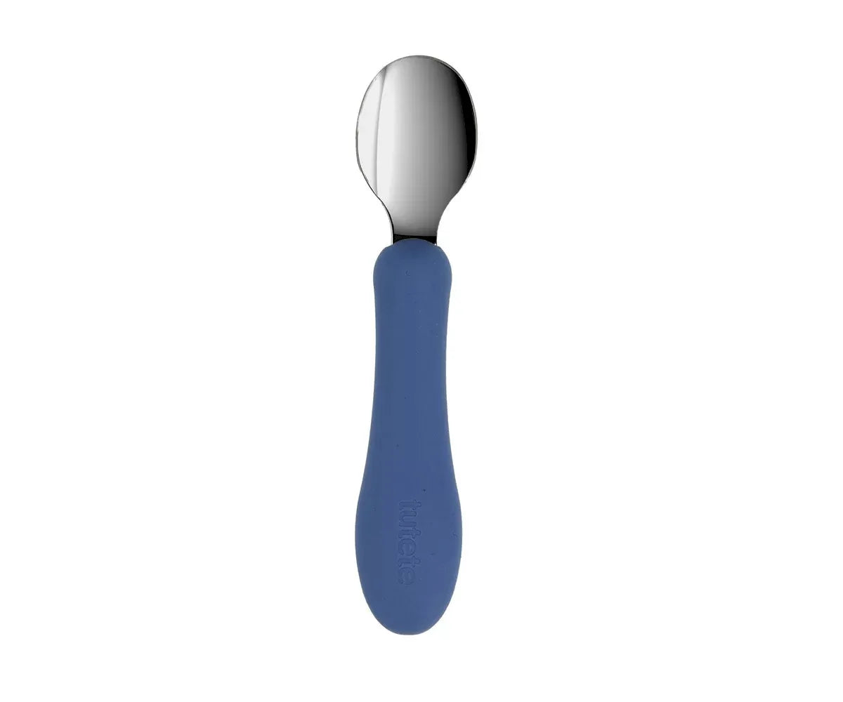 Bol Silicona + Cuchara Acero Ocean Blue
