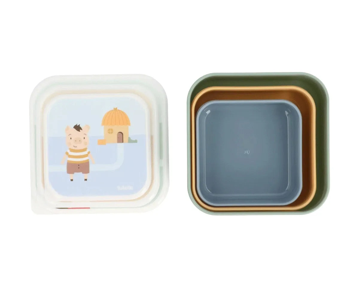 3 Cajas Almuerzo The Three Little Pigs