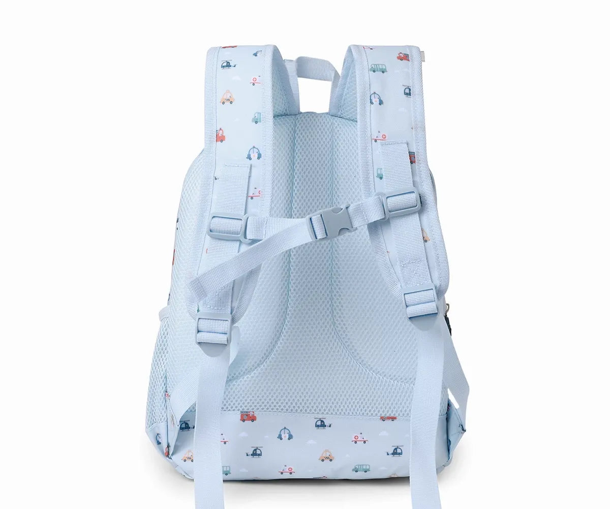 Mochila Mediana City Cars + Llavero Personalizable