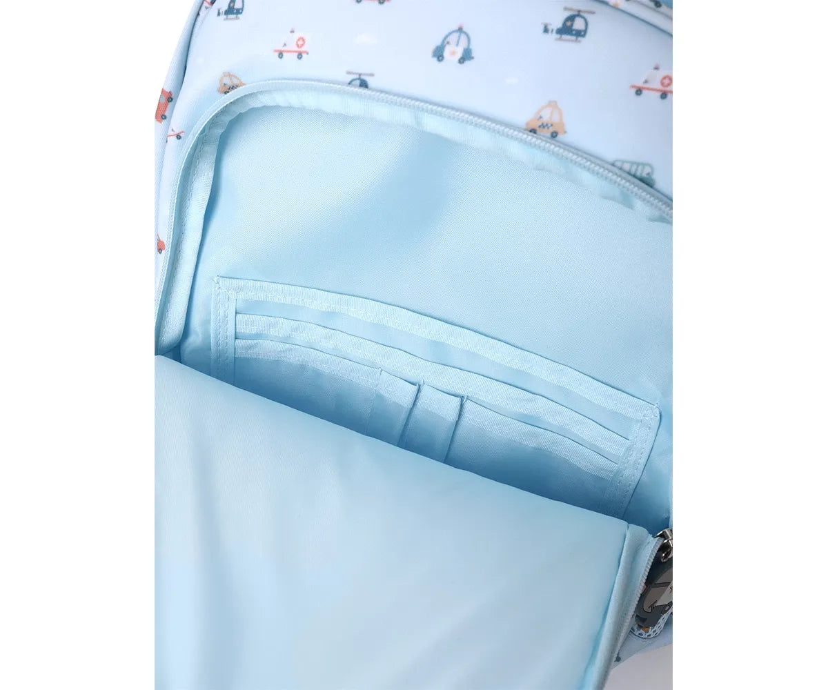 Mochila Mediana City Cars + Llavero Personalizable