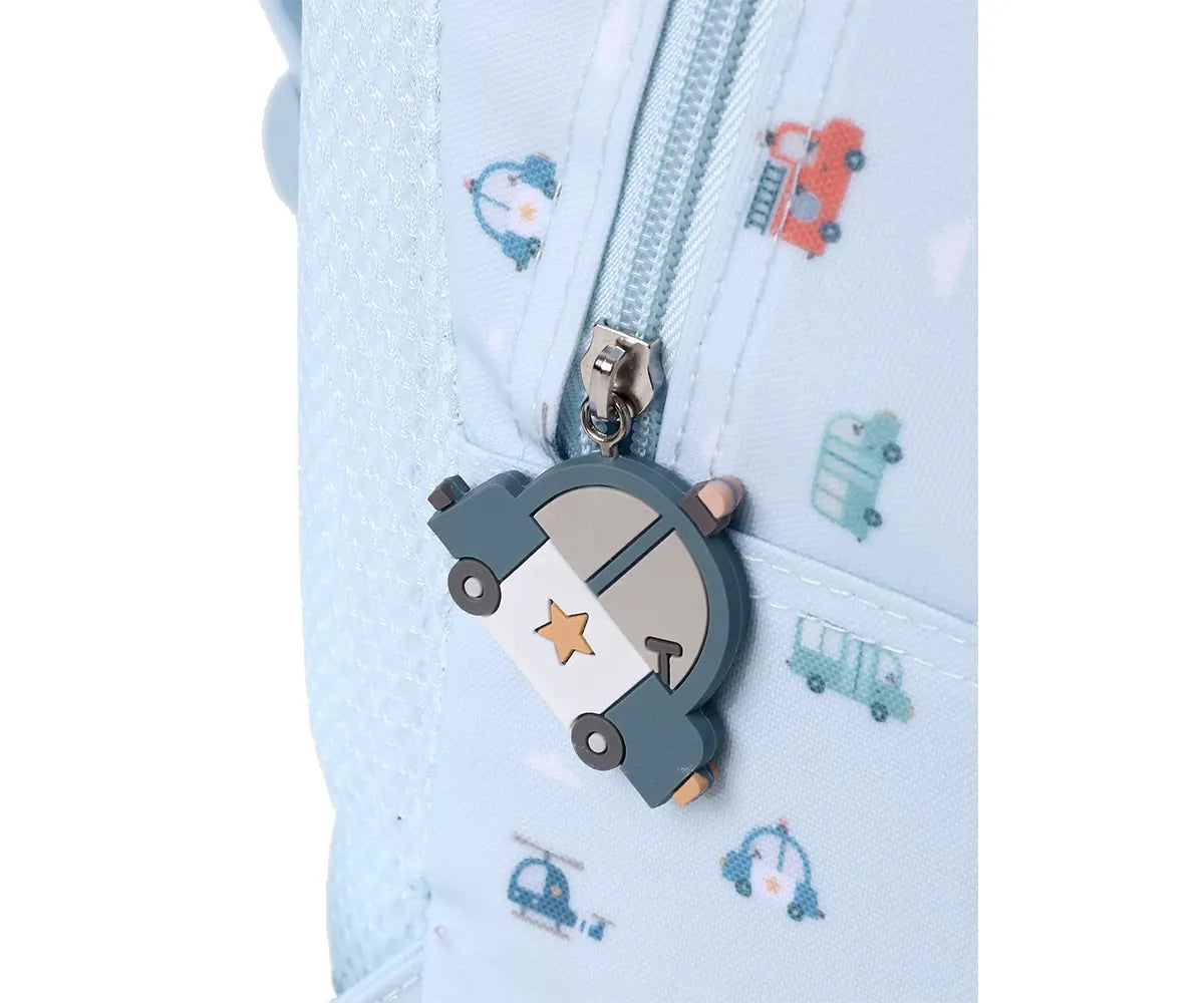 Mochila Mediana City Cars + Llavero Personalizable