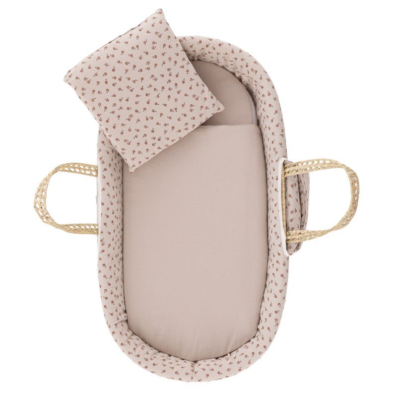 MOISES BEBE MIO CUCO + PATAS INDIANA BEIGE/FLORES 39x80x61 CM