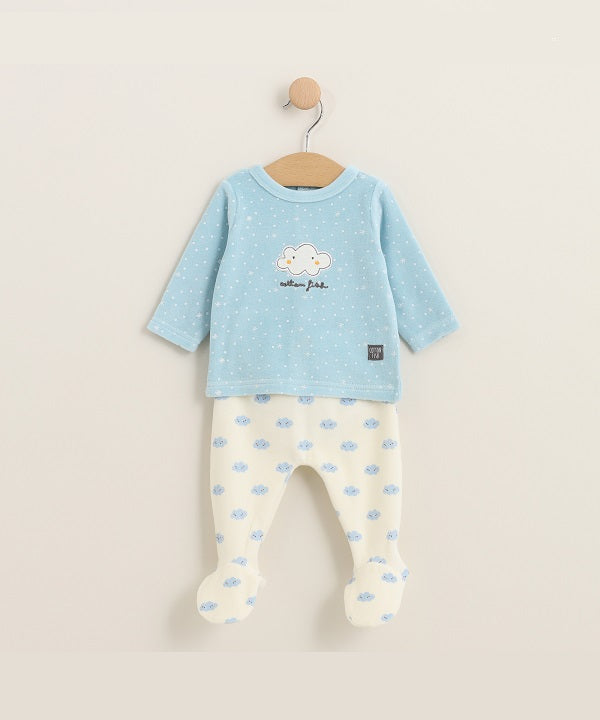 Pijama 2 piezas Nuvole azul