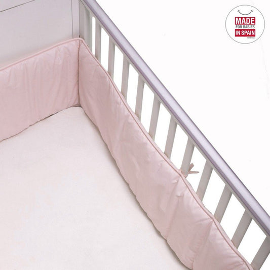 PROTECTOR CUNA 420 420x30x3 CM LISO E ROSA EMPOLVADO