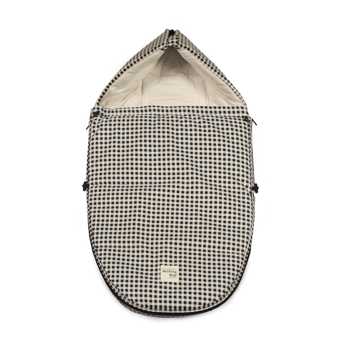 Saco Cuco 2 En 1 I Love Vichy Negro Entretiempo